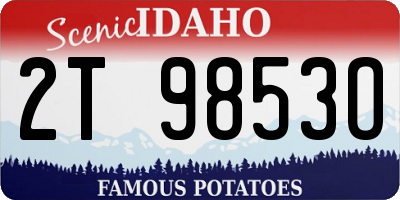 ID license plate 2T9853O