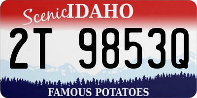 ID license plate 2T9853Q