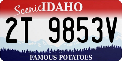 ID license plate 2T9853V