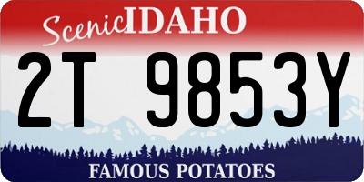 ID license plate 2T9853Y