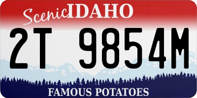 ID license plate 2T9854M