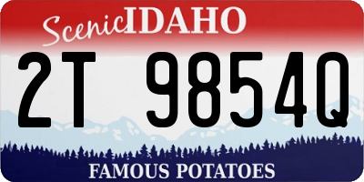 ID license plate 2T9854Q