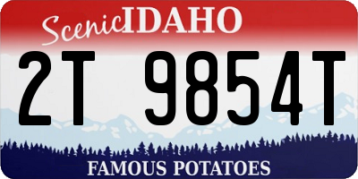 ID license plate 2T9854T