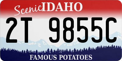 ID license plate 2T9855C