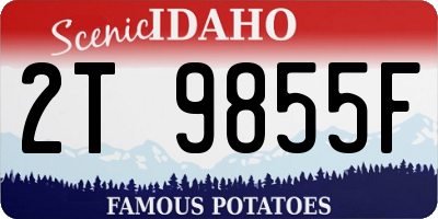 ID license plate 2T9855F