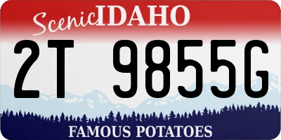 ID license plate 2T9855G