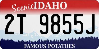 ID license plate 2T9855J