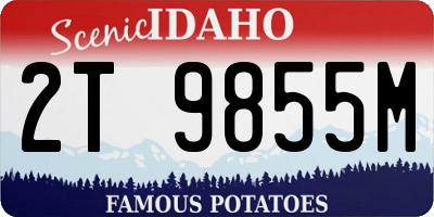 ID license plate 2T9855M