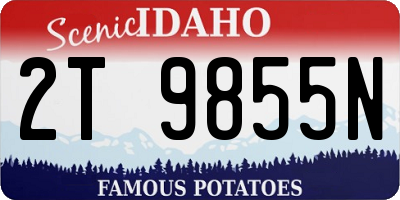 ID license plate 2T9855N