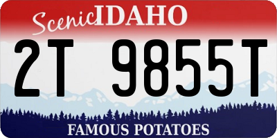 ID license plate 2T9855T