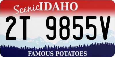 ID license plate 2T9855V