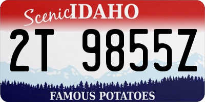 ID license plate 2T9855Z