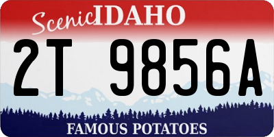 ID license plate 2T9856A