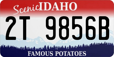 ID license plate 2T9856B