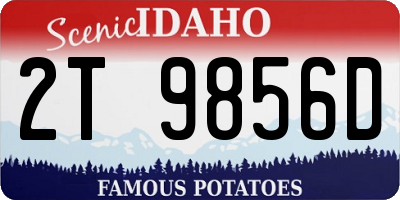 ID license plate 2T9856D