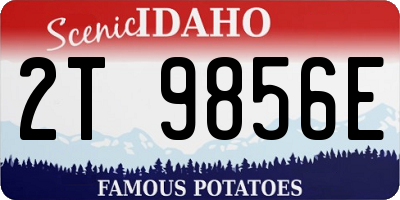 ID license plate 2T9856E