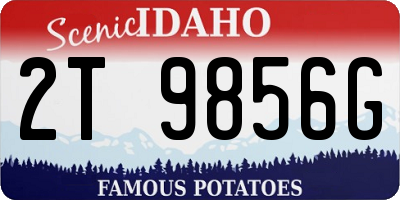 ID license plate 2T9856G