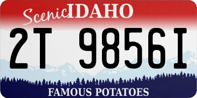 ID license plate 2T9856I