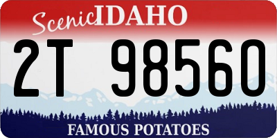 ID license plate 2T9856O