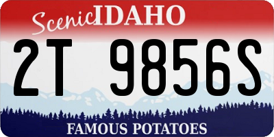 ID license plate 2T9856S