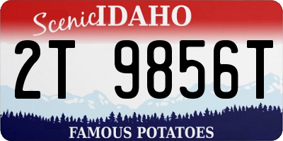 ID license plate 2T9856T