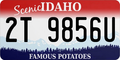 ID license plate 2T9856U