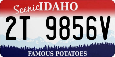 ID license plate 2T9856V