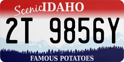 ID license plate 2T9856Y