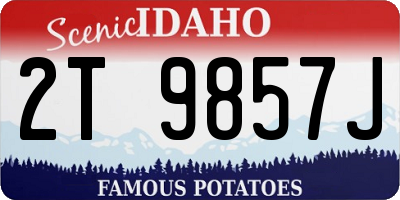 ID license plate 2T9857J