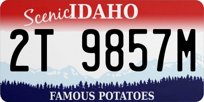 ID license plate 2T9857M