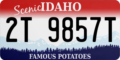 ID license plate 2T9857T