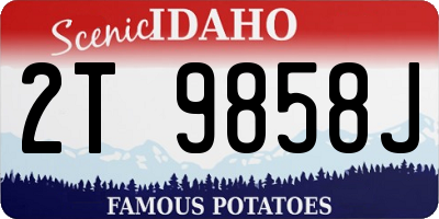 ID license plate 2T9858J