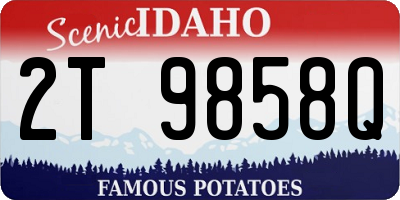 ID license plate 2T9858Q