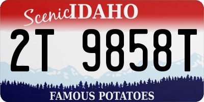 ID license plate 2T9858T