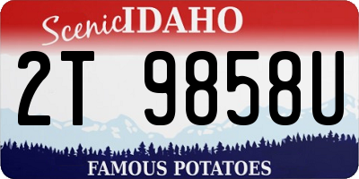 ID license plate 2T9858U