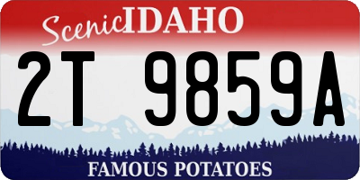 ID license plate 2T9859A