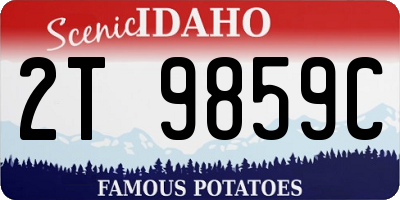 ID license plate 2T9859C