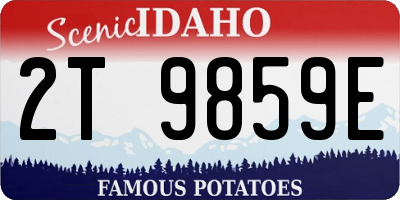 ID license plate 2T9859E