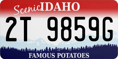 ID license plate 2T9859G