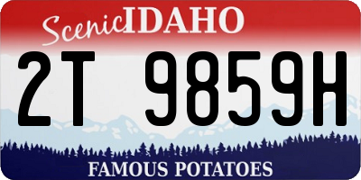 ID license plate 2T9859H