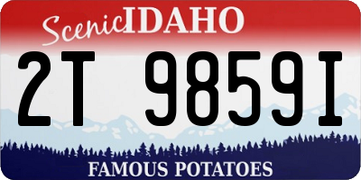 ID license plate 2T9859I