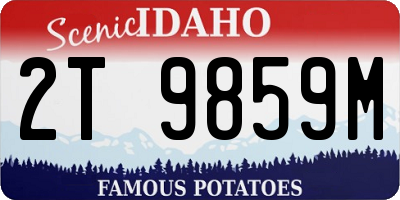 ID license plate 2T9859M