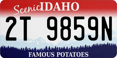 ID license plate 2T9859N