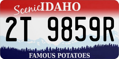 ID license plate 2T9859R