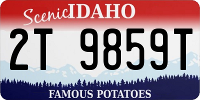 ID license plate 2T9859T