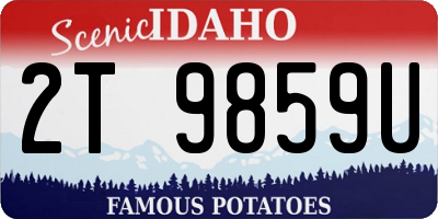 ID license plate 2T9859U