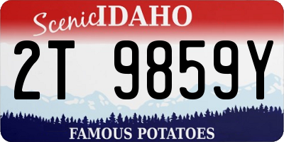 ID license plate 2T9859Y