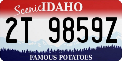 ID license plate 2T9859Z