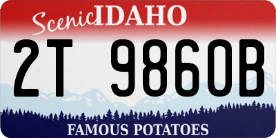 ID license plate 2T9860B