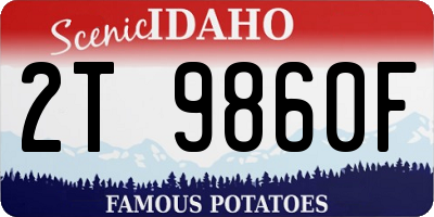 ID license plate 2T9860F